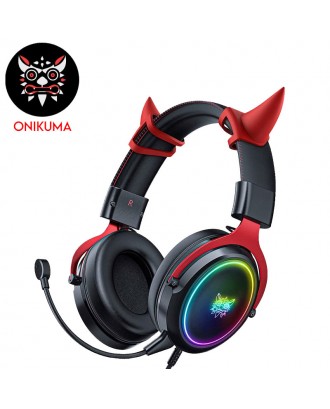 HEADSET ONIKUMA RED-BLACK X10 DEVIL HORN GAMING